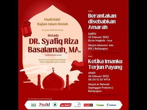 Berantakan disebabkan amarah – Ustadz Dr Syafiq Riza Basalamah MA Berantakan disebabkan amarah – Ustadz Dr Syafiq Riza Basalamah MA