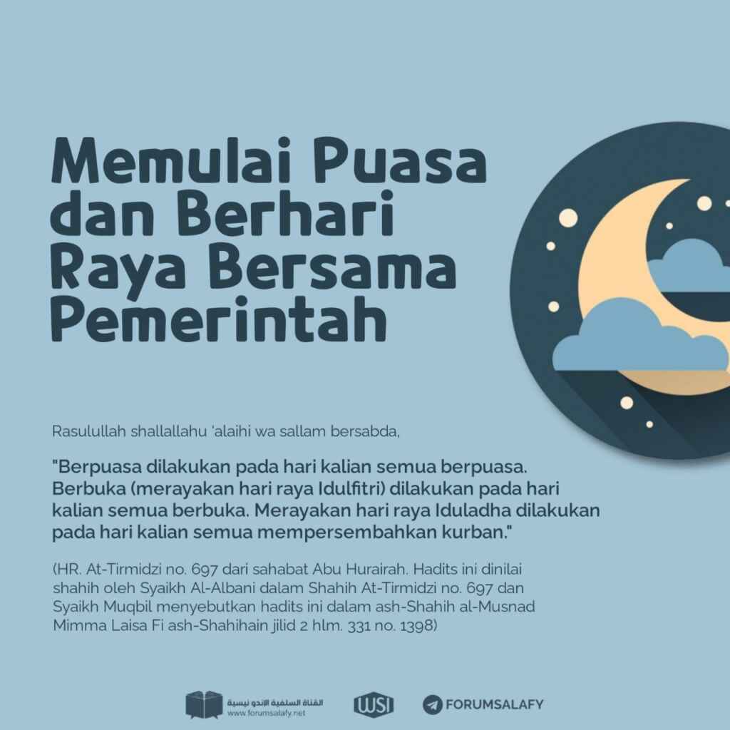 Jadwal Awal Puasa dan Hari Raya Mengikuti Penguasa Wilayah (Pemerintah)