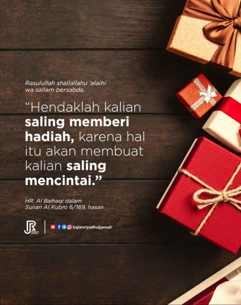 Saling memberi hadiah menimbulkan rasa mencintai