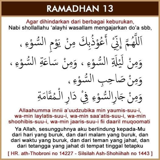 13 RAMADHAN 1445