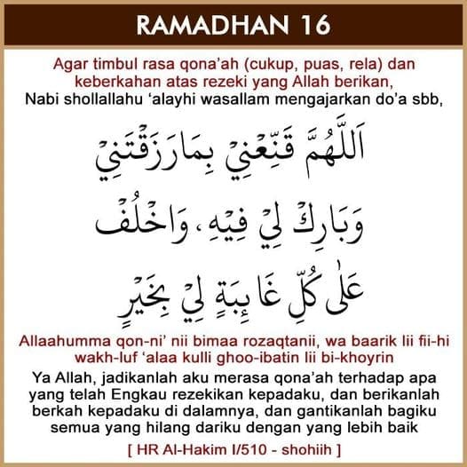16 RAMADHAN 1445