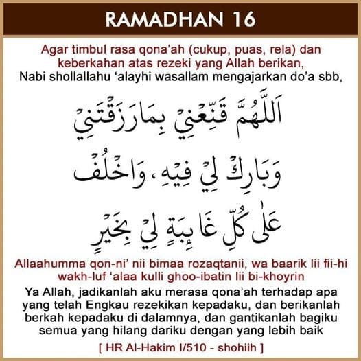 16 RAMADHAN 1445