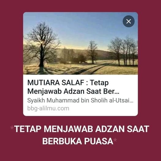 TETAP MENJAWAB ADZAN SAAT BERBUKA PUASA

Syaikh Muhammad bin Sholih al-Utsaimin …