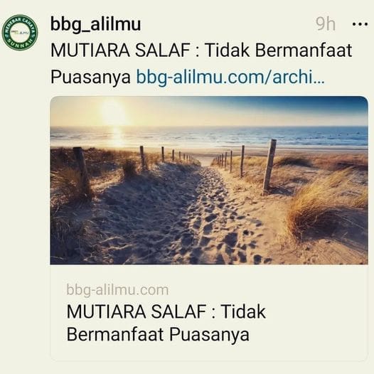 TIDAK BERMANFAAT PUASANYA
Syaikh Sholih al-Fauzan hafizhohullah berkata,
“Seor… TIDAK BERMANFAAT PUASANYA
Syaikh Sholih al-Fauzan hafizhohullah berkata,
“Seor…