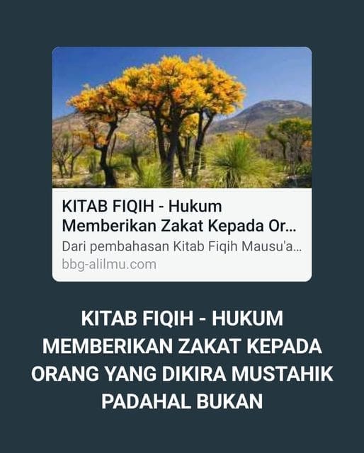 HUKUM MEMBERIKAN ZAKAT KEPADA ORANG YANG DIKIRA MUSTAHIK PADAHAL BUKAN 
.
Alham…