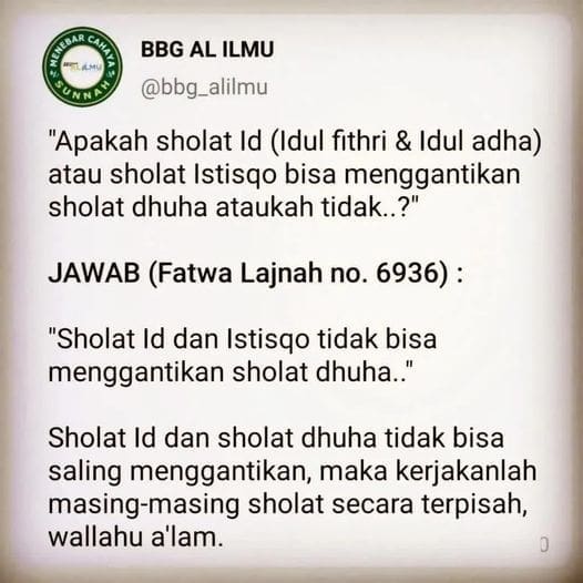 tetap ada sholat dhuha