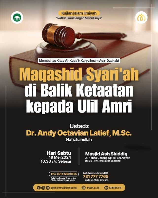 Judul: *MAQASHID SYARI’AH DI BALIK KETAATAN KEPADA ULIL AMRI*_Kitab Al-Kaba’ir K…