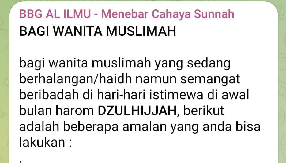 BAGI WANITA MUSLIMAH

bagi wanita muslimah yang sedang berhalangan/haidh namun s…