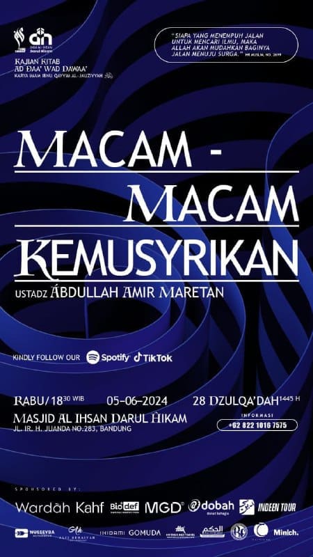 KAJIAN RABU Penting untuk kita pelajari macam-macam kemusyrikan yang ada di seki…