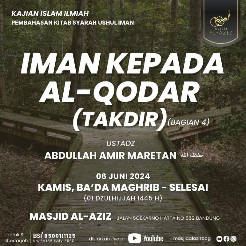 KAJIAN ISLAM ILMIAH MASJID AL-AZIZ BANDUNGBersama Ustadz Abdullah Amir Maretan h…