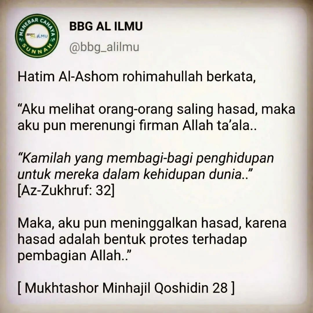 Kiat meninggalkan hasad