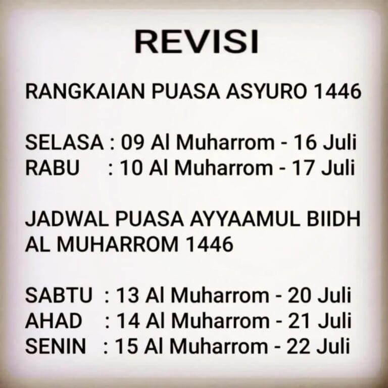 REVISI
Sehubungan dengan :
– adanya perbedaan (hasil rukyatul hilal dan hisab) … REVISI
Sehubungan dengan :
– adanya perbedaan (hasil rukyatul hilal dan hisab) …