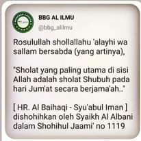 bagi kaum pria, sholat shubuh berjama’ah di masjid di hari mulia Jum’at yang ber… bagi kaum pria, sholat shubuh berjama’ah di masjid di hari mulia Jum’at yang ber…