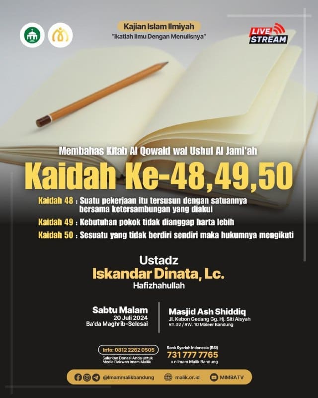 *HADIRILAH KAJIAN SABTU PEKAN INI*(terbuka untuk umum kaum muslimin dan muslima…