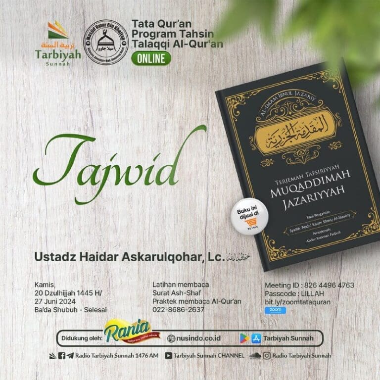 *PROGRAM TATA QUR’AN* *Tahsin Talaqqi Al-Qur’an* *ONLINE* —————Kamis,2…