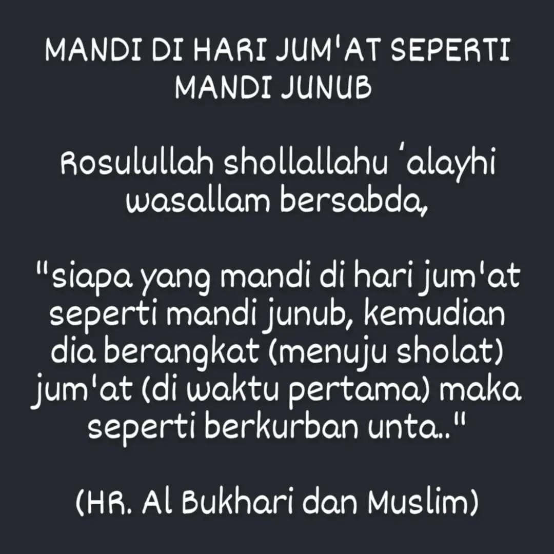 mandi di hari jum’at seperti mandi junub