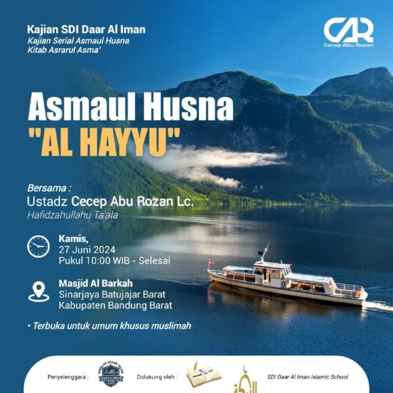 Kajian Rutin Khusus Muslimah, besok pagi…Bersama :*Ustadz Cecep Abu Rozan, Lc….