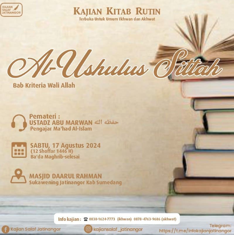 INFO KAJIAN RUTINBismillahirrahmanirrahimHadirilah! Kajian Kitab rutin Pembahasa… INFO KAJIAN RUTINBismillahirrahmanirrahimHadirilah! Kajian Kitab rutin Pembahasa…