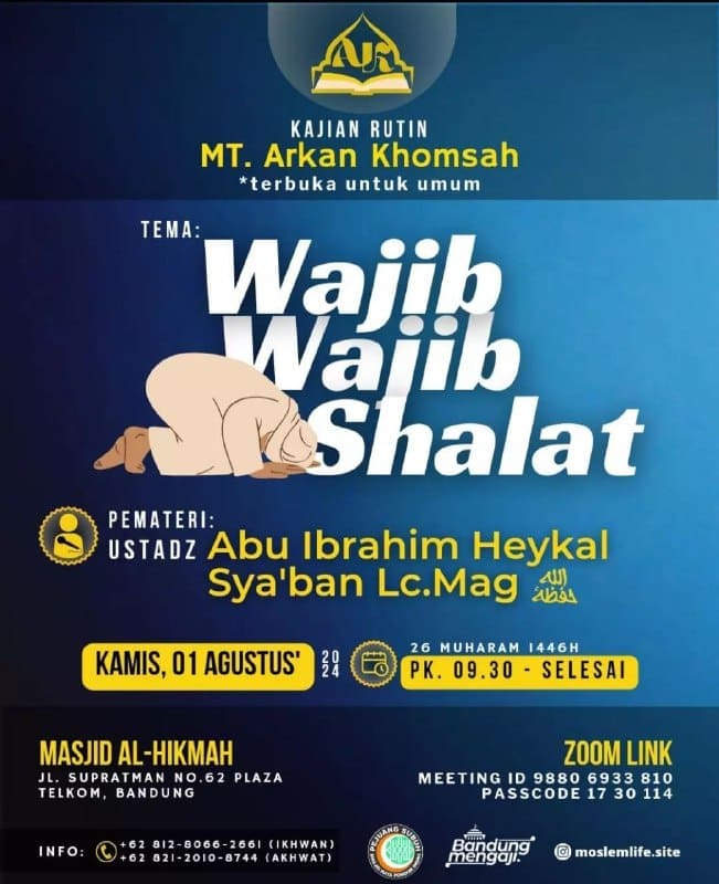 *Masjid Al Hikmah*Jl. Supratman no 62Plaza Telkom, Bandung…
