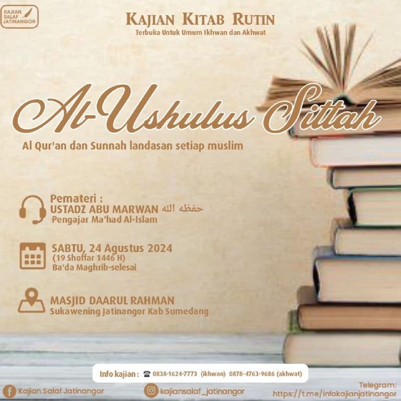 BismillahirrahmanirrahimHadirilah! Kajian Kitab rutin Pembahasan tentang: Al- Us…