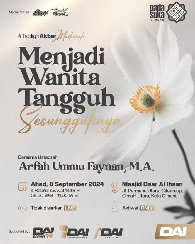 _Bismillah…_ *KHUSUS MUSLIMAH*Pemateri: *Ustadzah Arfah Ummu Faynan, M.A. Hafi…