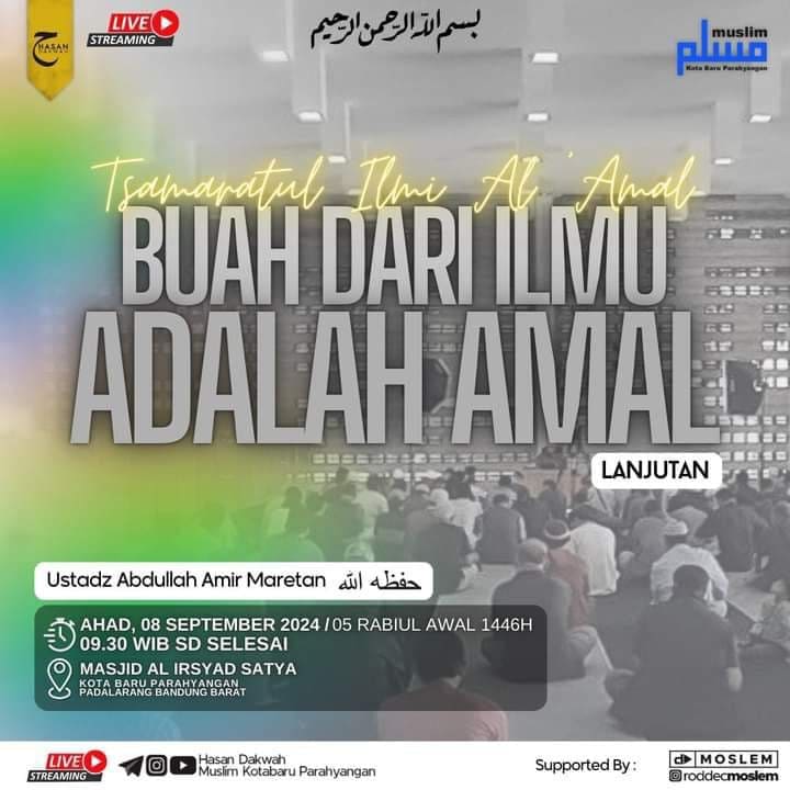 _Bismillah…_ Pemateri : *Ustadz Abdullah Amir Maretan Hafizhahullah* *Pukul 09…