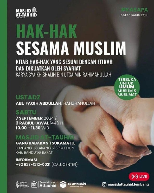 _Bismillah…_ Pemateri : *Ustadz Abu Faqih Abdullah Hafizhahullah* *Pukul 10.00… _Bismillah…_ Pemateri : *Ustadz Abu Faqih Abdullah Hafizhahullah* *Pukul 10.00…