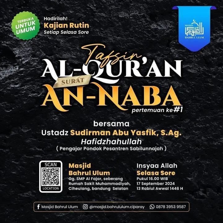 _Bismillah…_ Pemateri : *Ustadz Sudirman Abu Yasfik, S.Ag Hafizhahullah* *Puku…