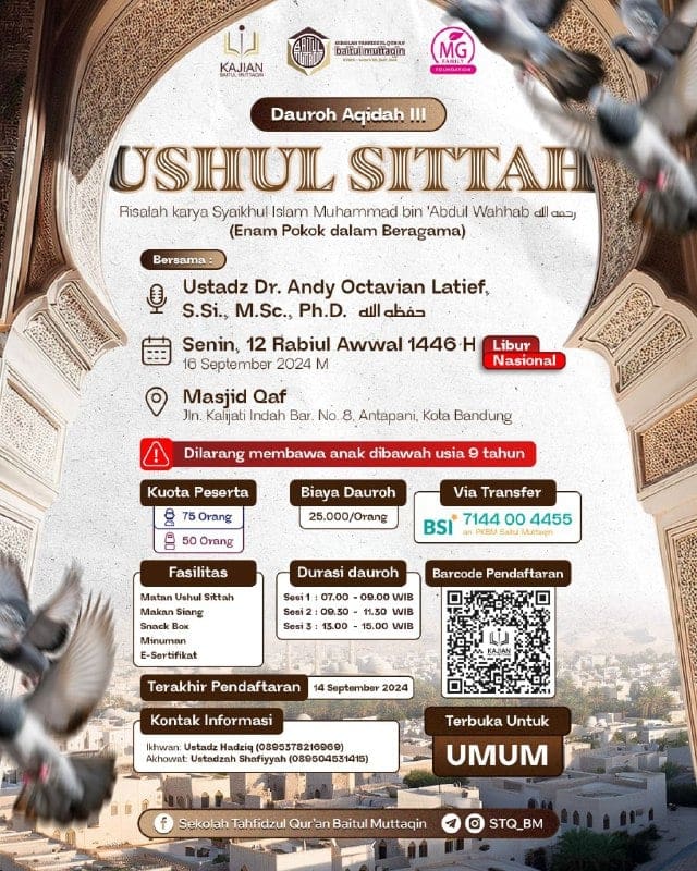 *[DAUROH AQIDAH III STQ BAITUL MUTTAQIN]* *Kitab Ushul Sittah*Risalah karya Sya…