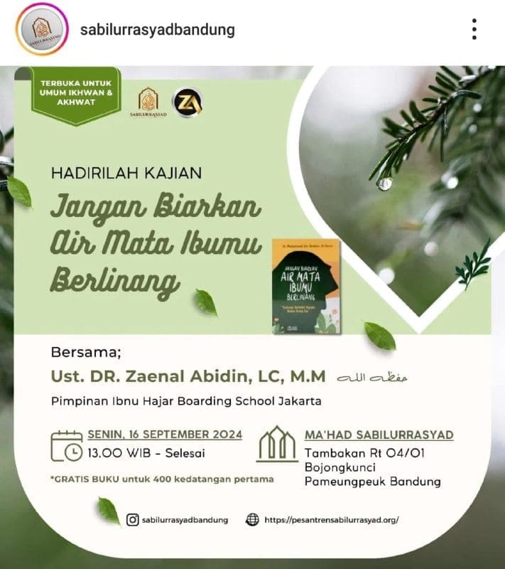 *KAJIAN ISLAM ILMIAH* Bersama *Ustadz Dr. Zaenal Abidin Bin Syamsuddin, Lc.  M….