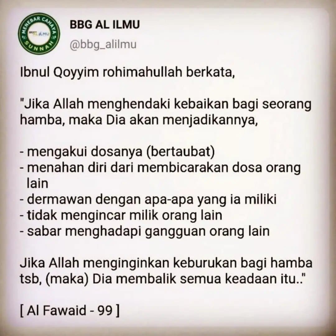 ketika allah menghendaki kebaikan bagi seorang hamba