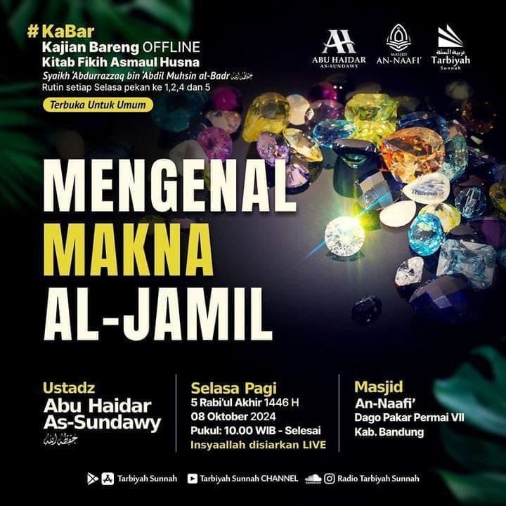 _Bismillah…_Pemateri : *Ustadz Abu Haidar As Sundawy Hafizhahullah* *Pukul 10….