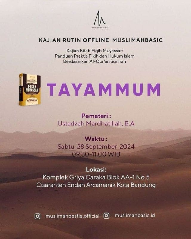_Bismillah…_ *Kajian Muslimah* Pemateri : *Ustadzah Mardhatillah, B.A. Hafizha…