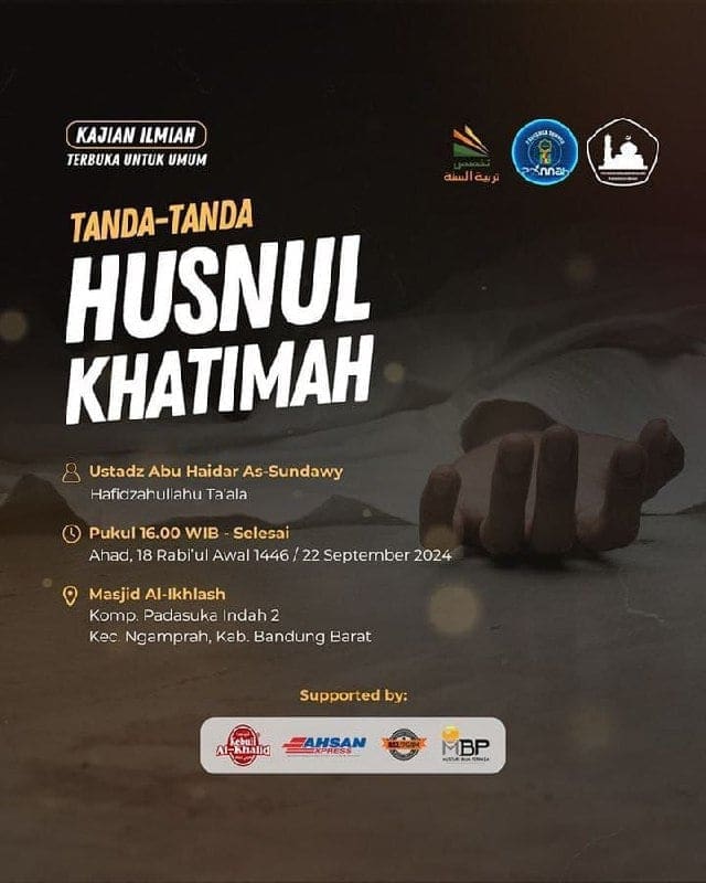 _Bismillah…_ Pemateri :*Ustadz Abu Haidar As-Sundawy Hafizhahullah* *Pukul 16….
