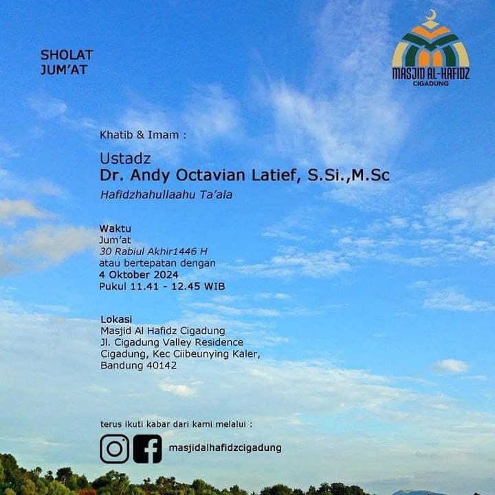 _Bismillah…_ *Ustadz Dr. Andy Octavian Latief, S.Si., M.Sc. Hafizhahullah* *KH…