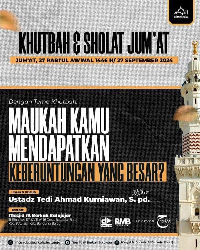 _Bismillah…_ *Ustadz Tedi Ahmad Kurniawan, S.Pd. Hafizhahullah* *KHUTBAH &…