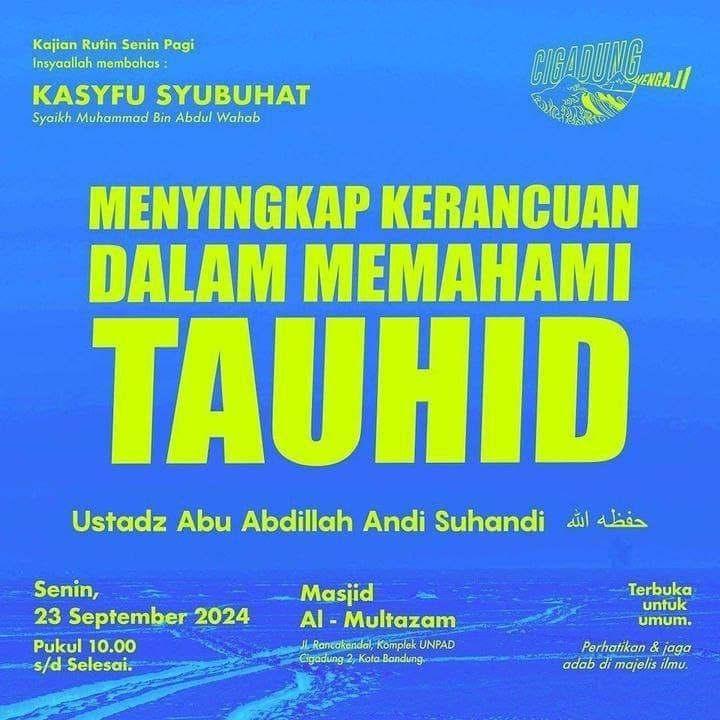 _Bismillah…_Pemateri : *Ustadz Abu Abdillah Andi Suhandi Hafizhahullah* *Pukul…