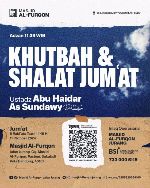 _Bismillah…_Pemateri : *Ustadz Abu Haidar As Sundawy Hafizhahullah* *KHUTBAH &…