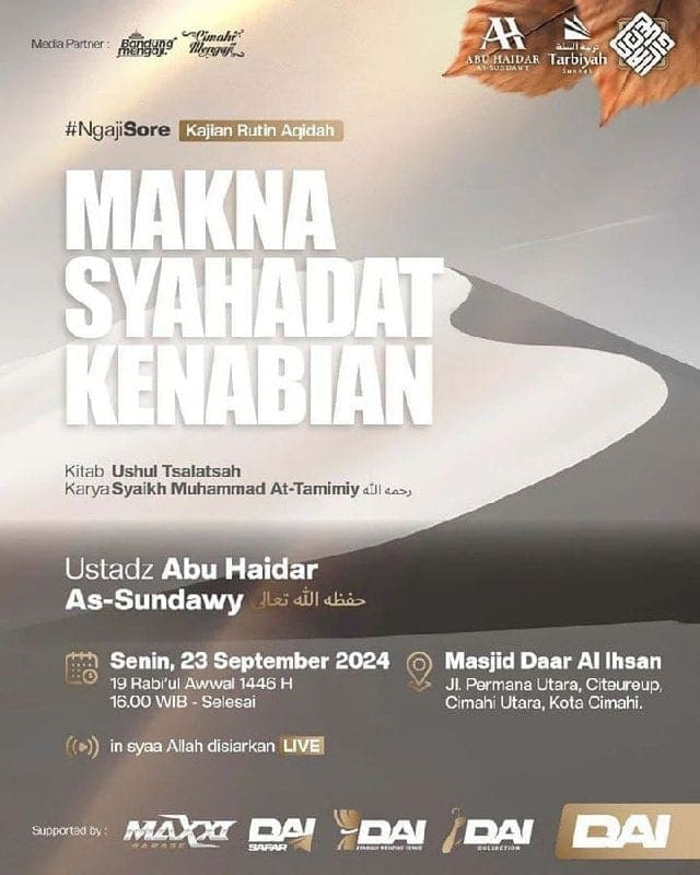 _Bismillah…_Pemateri: *Ustadz Abu Haidar As Sundawy Hafizhahullah* *Pukul 16.0…