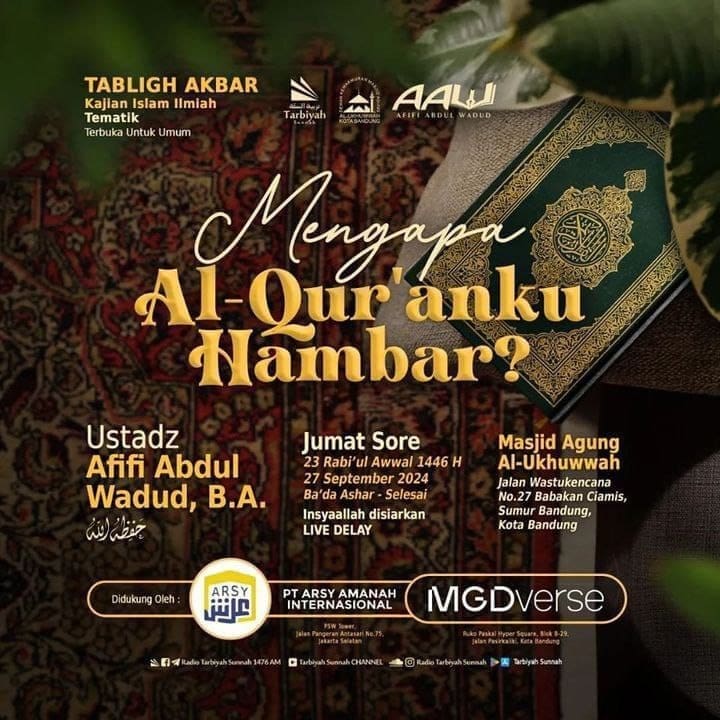 _Bismillah…_Pemateri : *Ustadz Afifi Abdul Wadud, B.A. Hafizhahullah*Materi: M…