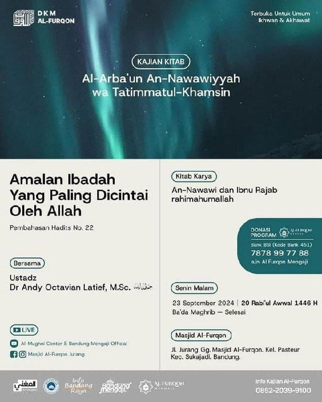 _Bismillah…_Pemateri : *Ustadz Dr. Andy Octavian Latief, M.Sc Hafizhahullah* *…