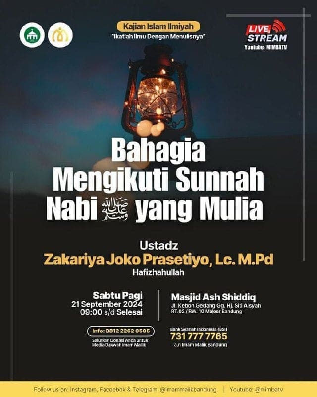 _Bismillah…_Pemateri : *Ustadz Zakariya Joko Prasetyo, Lc., M.Pd. Hafizhahulla…