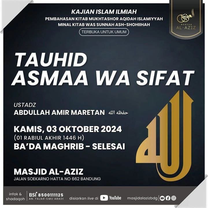 _Bismillah…_ Pemateri : *Ustadz Abdullah Amir Maretan Hafizhahullah* *Ba’da Ma…