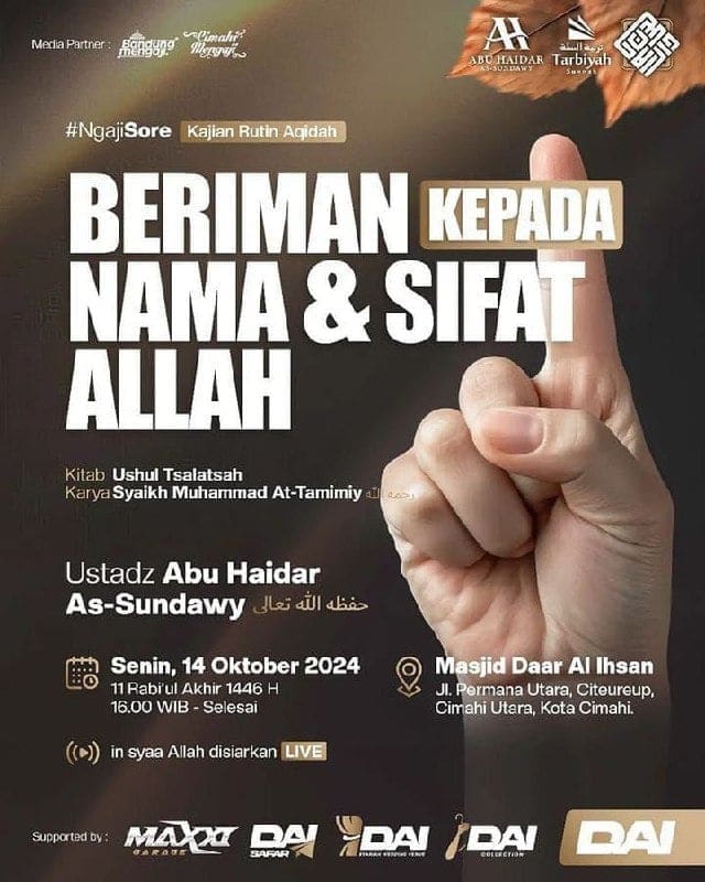 _Bismillah…_Pemateri: *Ustadz Abu Haidar As Sundawy Hafizhahullah* *Pukul 16.0…