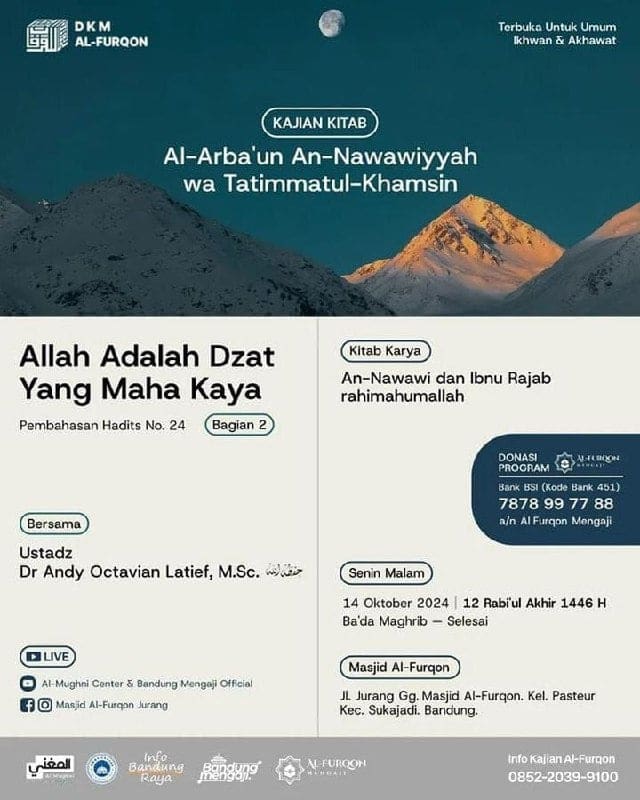 _Bismillah…_Pemateri : *Ustadz Dr. Andy Octavian Latief, M.Sc Hafizhahullah* *…