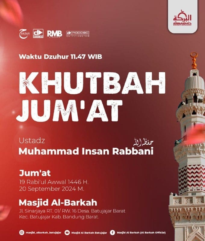 ╭⊱ ﷽ ⊱╮* INFO KHUTBAH JUM’AT *✎✐✎✐✎✐✎✐✎✐✎Imam & Khatib :_*Ustadz Muhammad*_ …