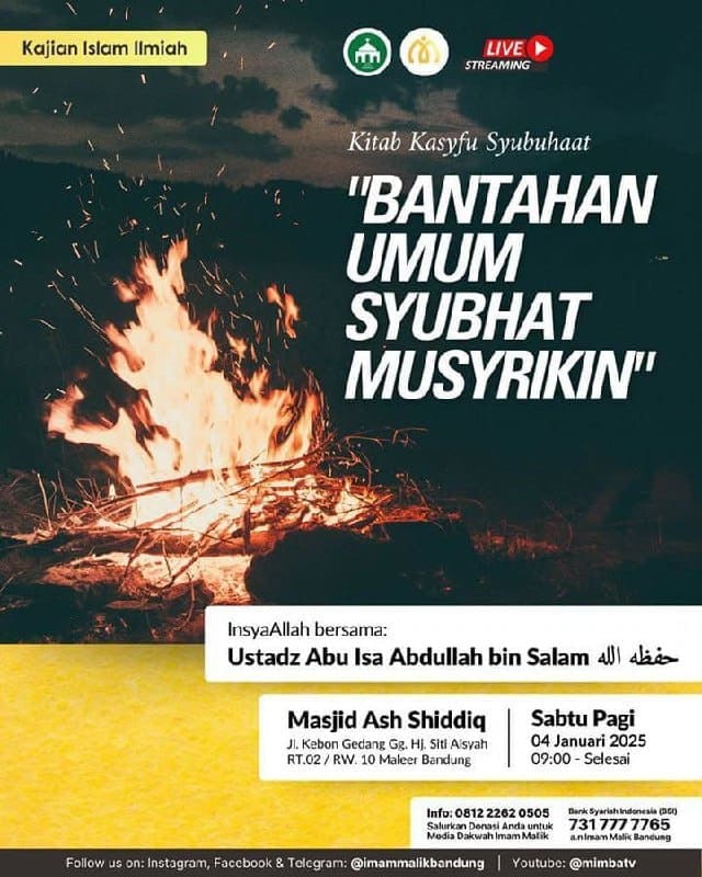 _Bismillah…_Pemateri : *Ustadz Abu Isa Abdullah bin Salam Hafizhahullah* *Puku…
