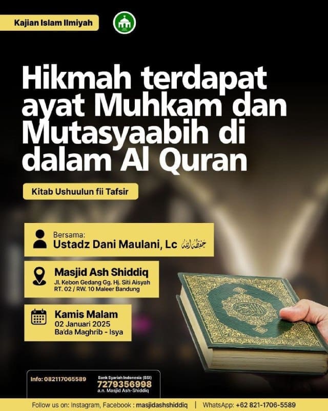 _Bismillah…_Pemateri : *Ustadz Dani Maulani, Lc. Hafizhahullah* *Ba’da Maghrib…