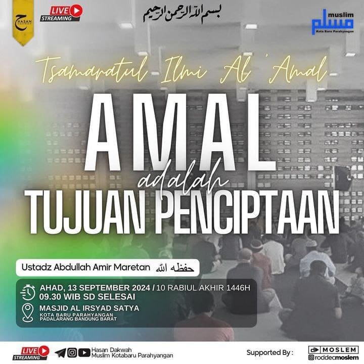_Bismillah…_ Pemateri : *Ustadz Abdullah Amir Maretan Hafizhahullah* *Pukul 09…