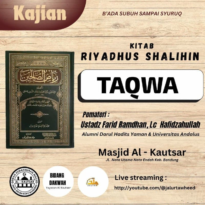 _Bismillah…_Pemateri: *Ustadz Farid Ramdhan, Lc.  Hafizhahullah* *Ba’da Subuh …